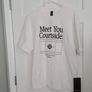 NWT Lululemon White 'Meet You Courtside' Tee Sz M OR L